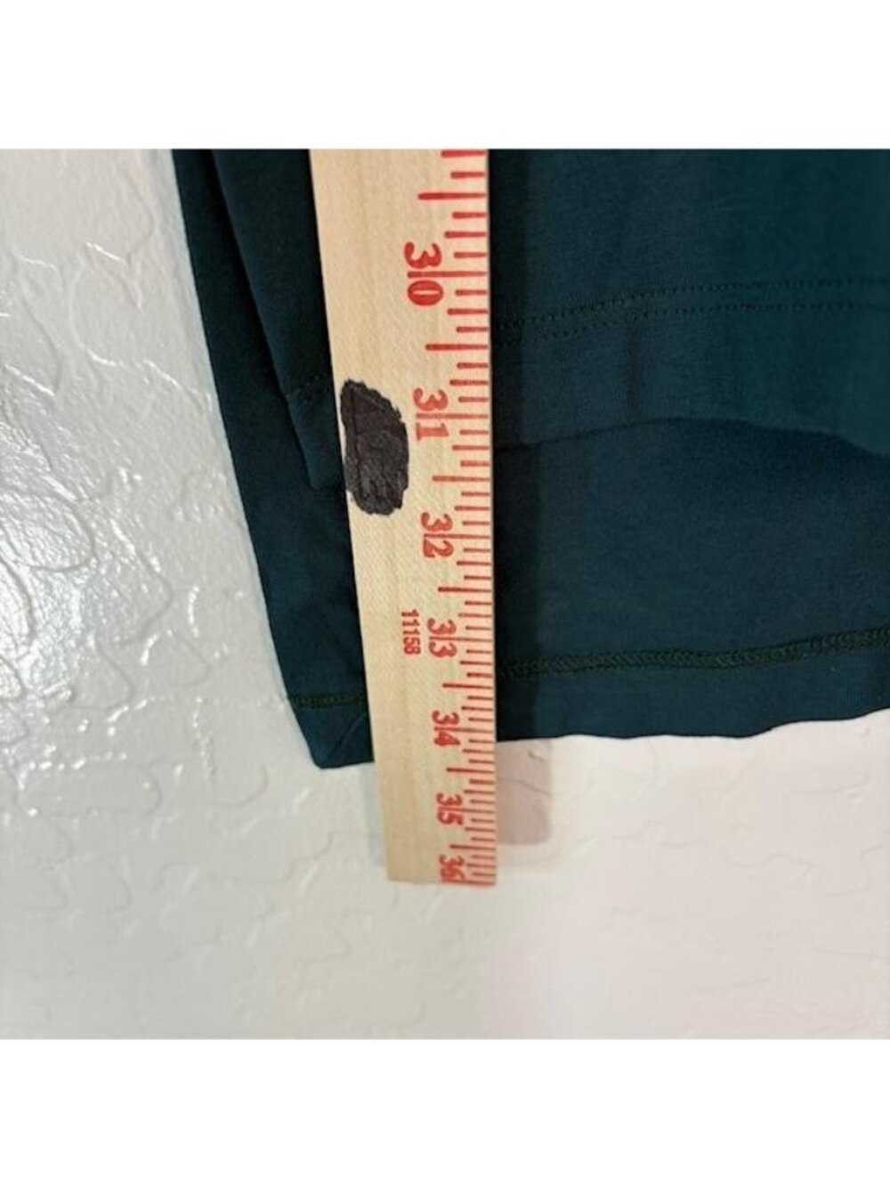 Eileen Fisher Tunic Top Womens Medium Green Stretch Viscose Spandex 3/4 Sleeve - Picture 8 of 8